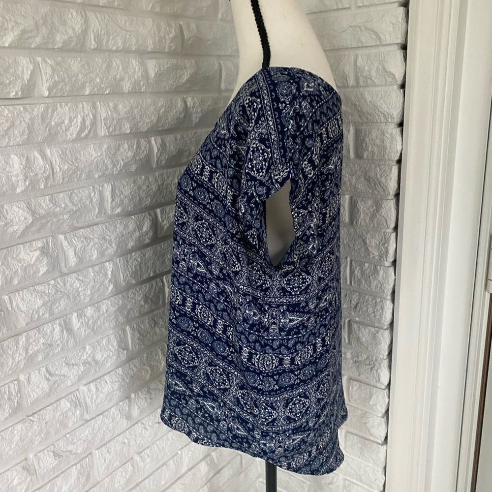 Bohemian Style Printed Short Sleeve Top / Blouse - Picture 3 of 5